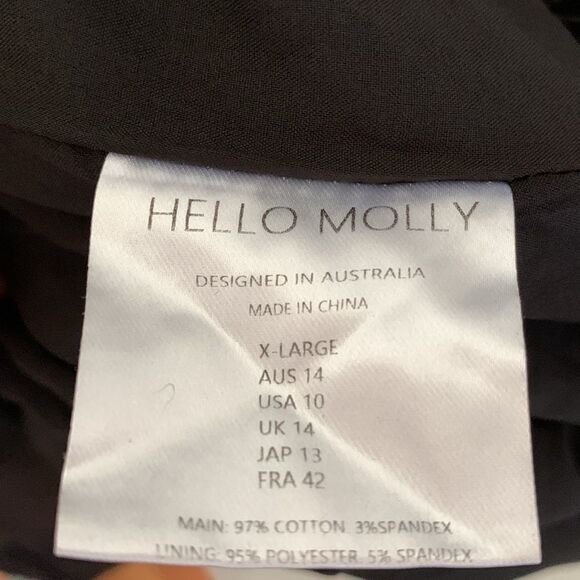 NWT Hello Molly Black Cold Shoulder Flare Cotton Blend Maxi Dress Size XL - Picture 8 of 8